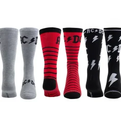 AC/DC: Logos - Sukkasetti kitararasiassa, 3-pack Sukat|Ac / Dc