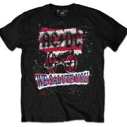 Hot AC/DC We Salute You Stripe -T-paita T-Paidat|Bändipaidat