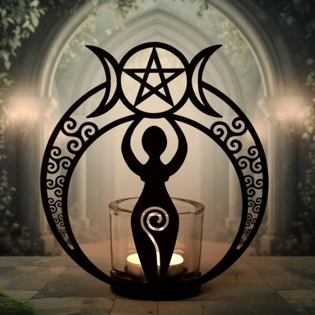 Clearance Alchemy Danu Goddess - Tuikkulyhty Goottikamaa|Koriste-Esineet