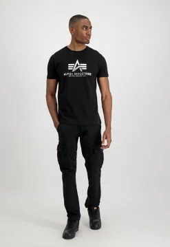 Online Basic Foil Print - T-Paita, musta-hopea Urban Wear Katukamaa|Sport