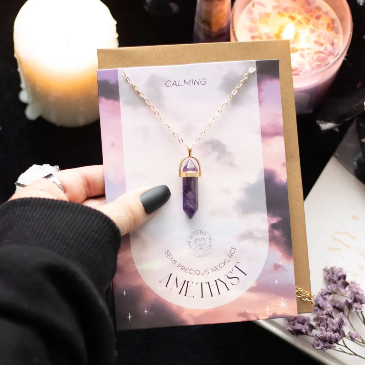 New Amethyst Crystal - kaulakoru ja kortti Kivi Ja Kristallikorut|Ametisti