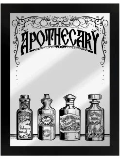 Hot Apothecary - Kehystetty peili peltikyltti Goottikamaa|Peilit