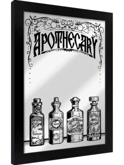 Hot Apothecary - Kehystetty peili peltikyltti Goottikamaa|Peilit