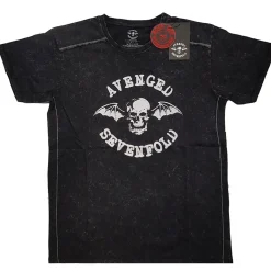 Discount Avenged Sevenfold snow wash logo -T-paita, black T-Paidat|Bändipaidat