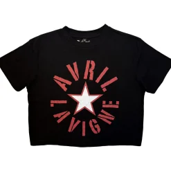 Sale Avril Lavigne: Stencil Logo - Crop Toppi Topit|Avril Lavigne
