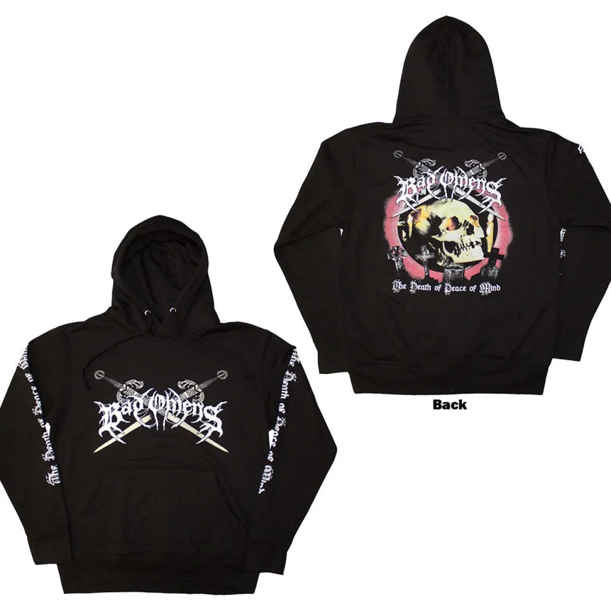 Clearance Bad Omens: Skull and Candles - Huppari Hupparit|Bändipaidat