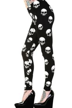 Discount White Skulls - Legginsit Leggingsit