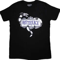 Beetlejuice Snake Badge - T-paita Goottikamaa|T-Paidat