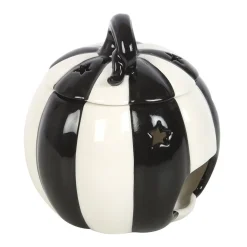 Online Black and White Striped Pumpkin - Tuoksulyhty Kynttilät Ja Kynttilänjalat|Suitsukkeet Ja Tuoksulyhdyt
