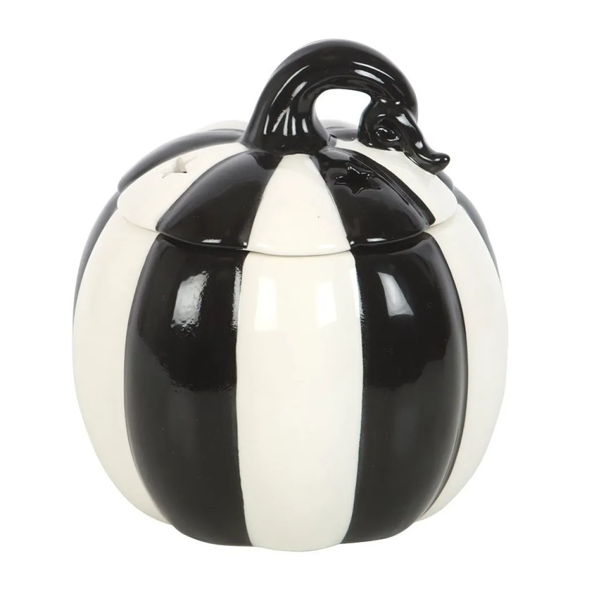 Online Black and White Striped Pumpkin - Tuoksulyhty Kynttilät Ja Kynttilänjalat|Suitsukkeet Ja Tuoksulyhdyt