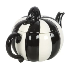 Sale Black and White Striped Pumpkin - Teekannu Goottikamaa|Teeastiat