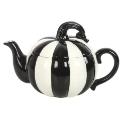 Sale Black and White Striped Pumpkin - Teekannu Goottikamaa|Teeastiat