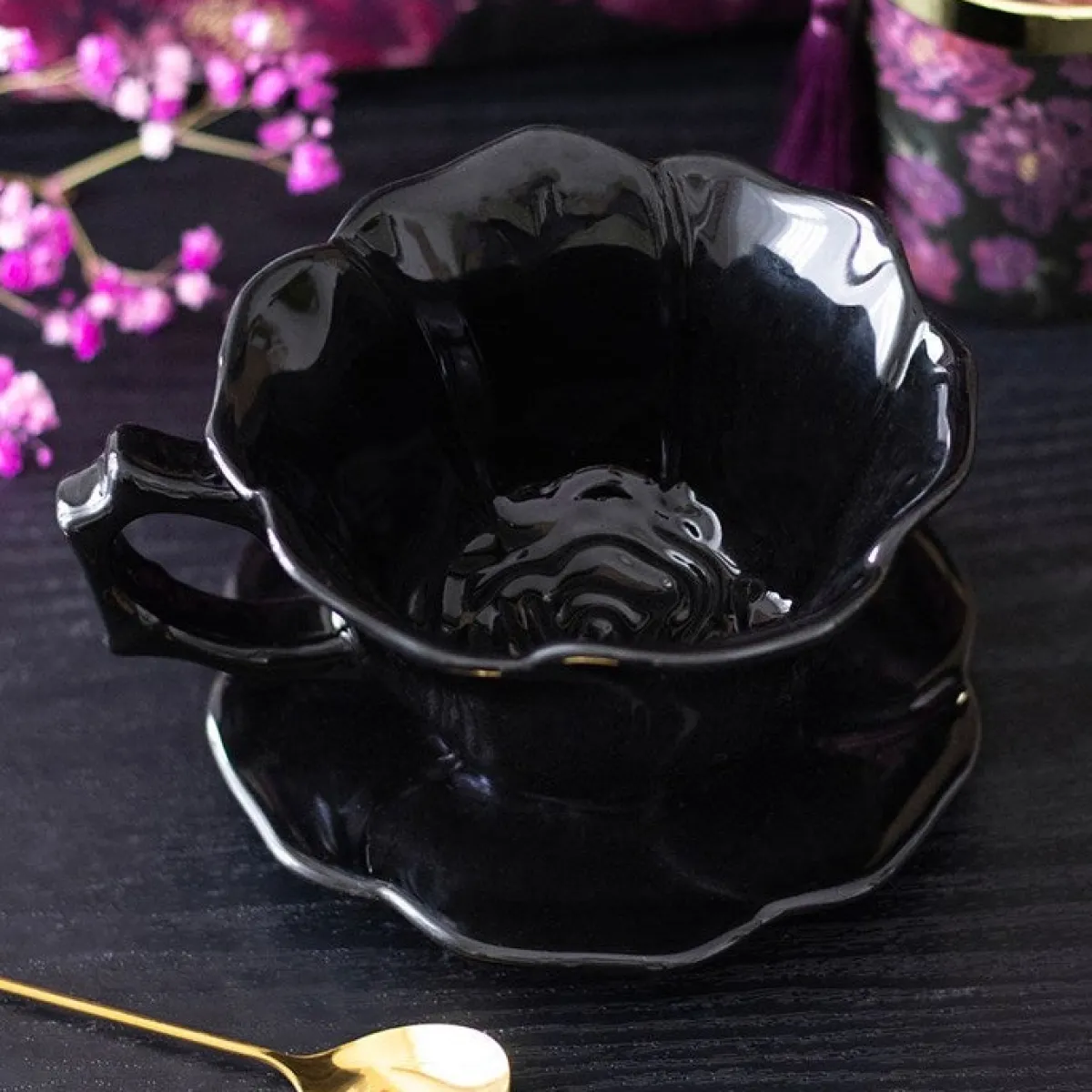 Sale Black Rose - Teekuppi ja aluslautanen Teeastiat|30-Vuotiaalle