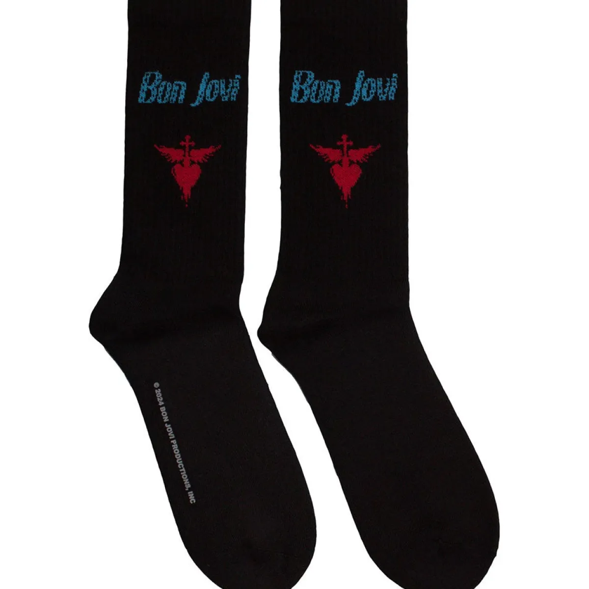 Clearance Bon Jovi: Dagger Heart blue logo(Black) - Sukat Bon Jovi|Sukat