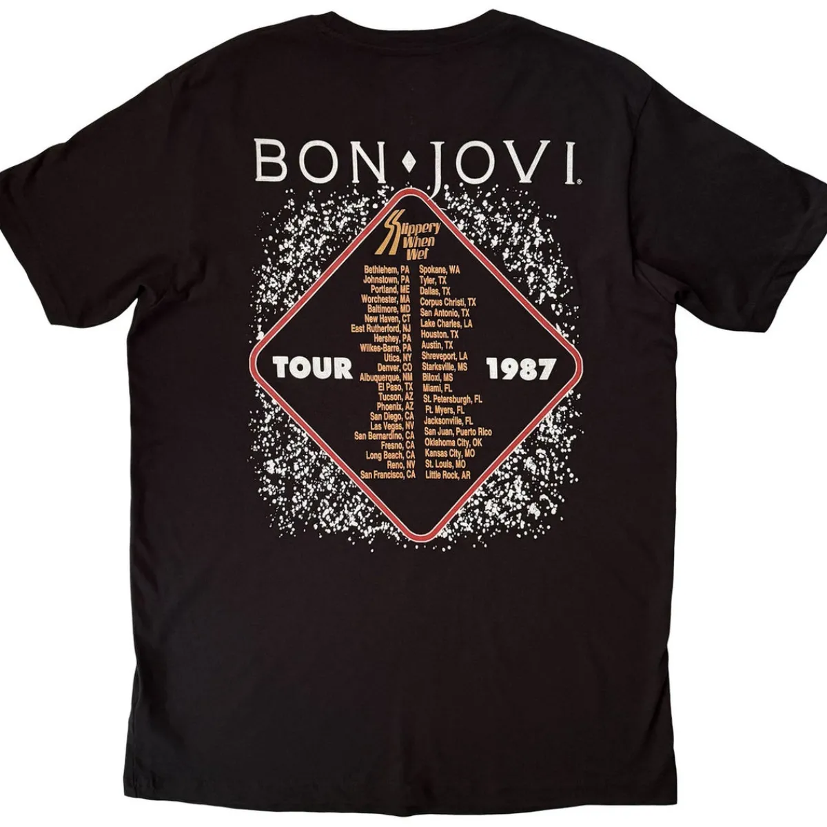 Clearance Bon Jovi: Slippery When Wet '87 - T-Paita Bändipaidat|Bon Jovi