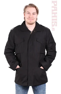 Discount M65 Army - Talvitakki irroitettavalla vuorella, musta Takit|Takit