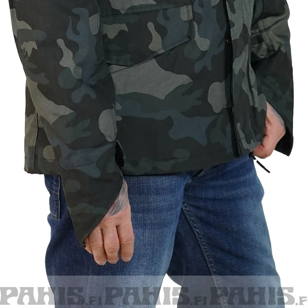 M65 Army - Talvitakki irroitettavalla vuorella, darkcamo Takit|Camot