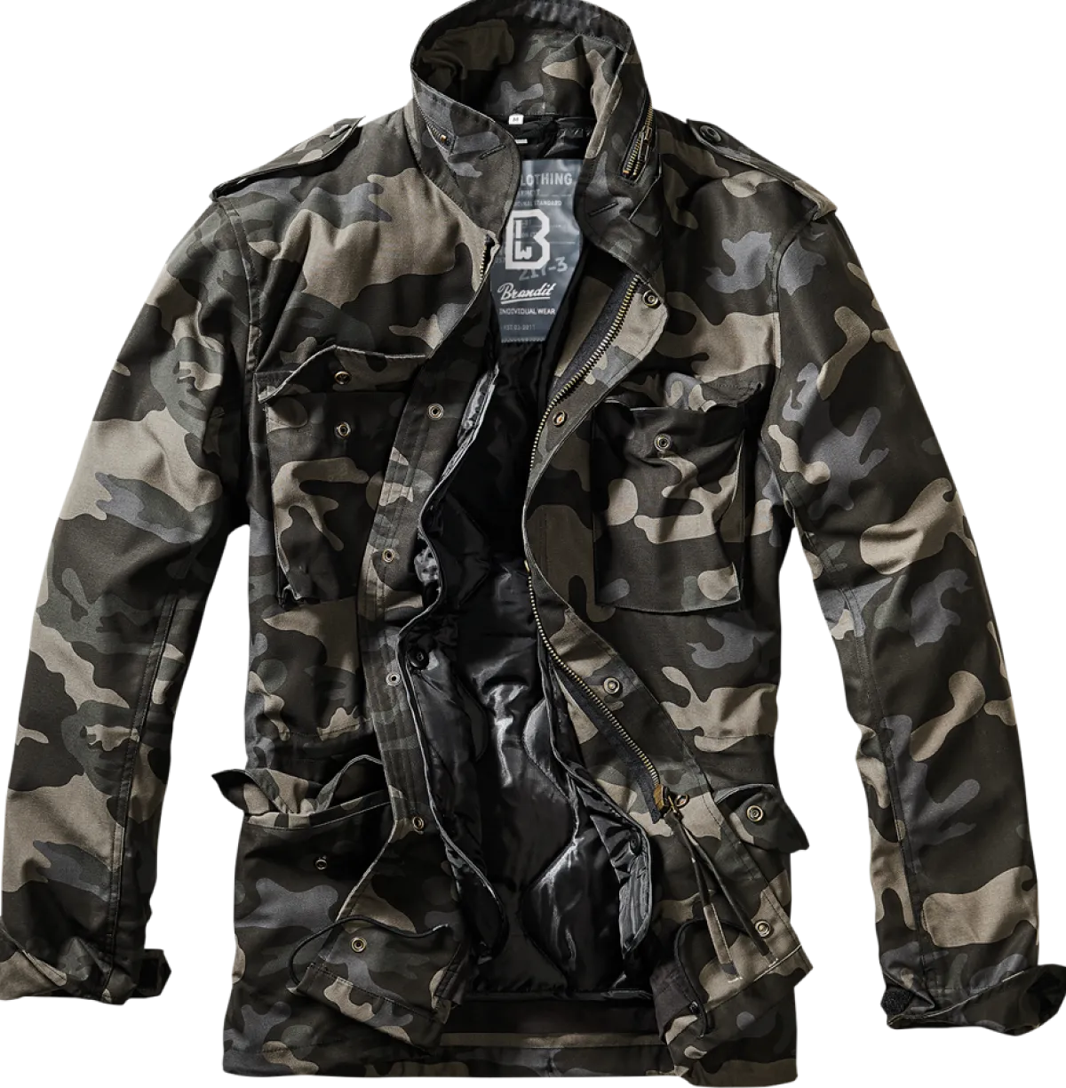 M65 Army - Talvitakki irroitettavalla vuorella, darkcamo Takit|Camot