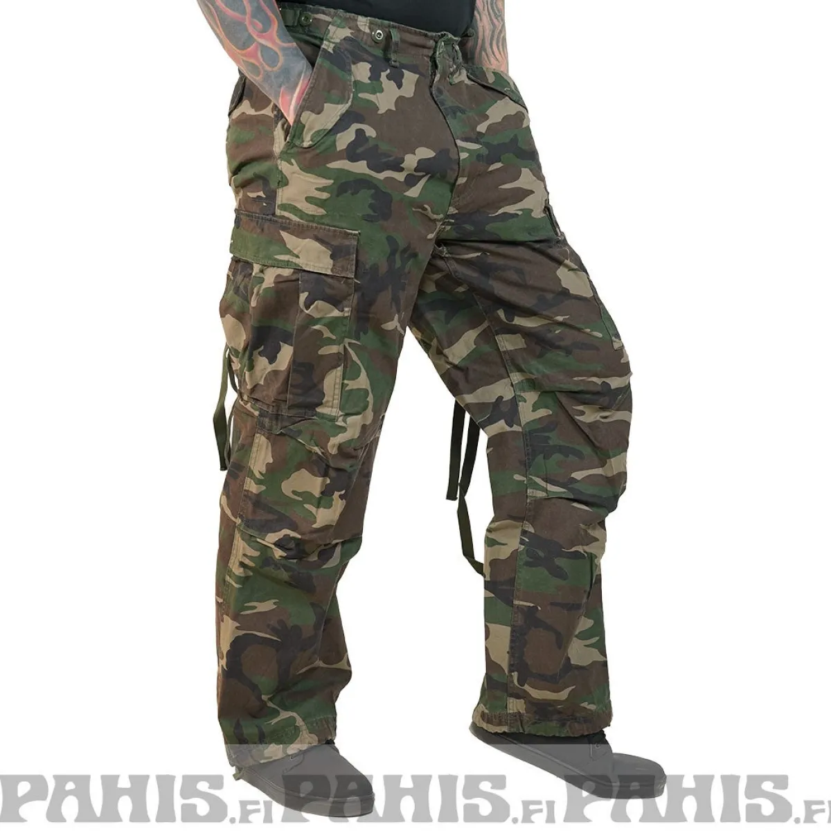 M65 Vintage reisitaskuhousut - Woodland Reisitaskuhousut|Camot