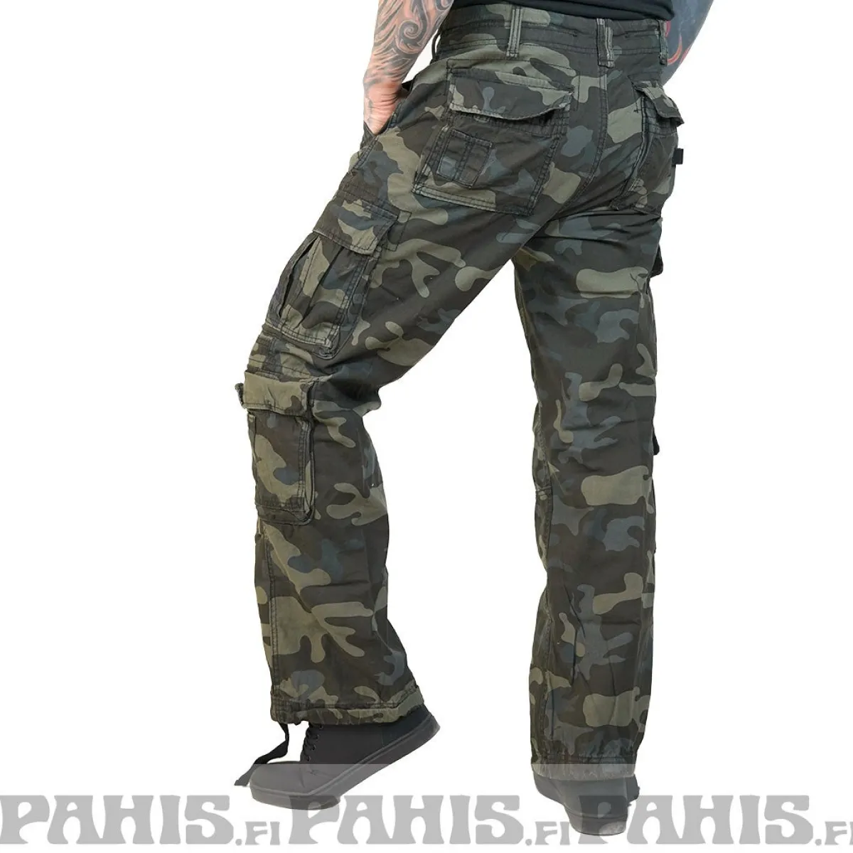 Clearance Pure Vintage Reisitaskuhousut - Darkcamo Housut|Bikerit