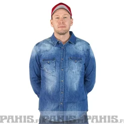 New Riley - Kauluspaita, denim blue Urban Wear Katukamaa|Kauluspaidat