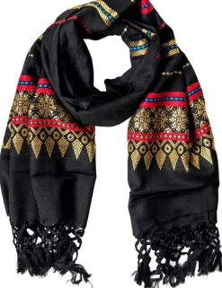 New Brodeerattu huivi, punainen-sininen-kulta Huivit|Urban Wear Katukamaa