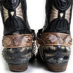 Online Bullet 69 Big white eagle, black - Bootsiremmit 2kpl Jalkinevarusteet|Kantri & Western