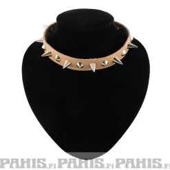 Hot Bullet 69- Choker, Small Cones Beige Chokerit|Punk!