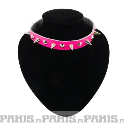 Discount Bullet 69- Choker, Small Cones Fluorescent Pink Chokerit|Pikkutuhmaa