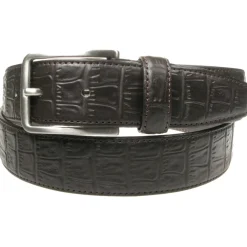 Sale Croc pattern - Nahkavyö, tummanruskea Vyöt & Niittivyöt