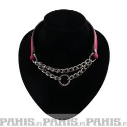 Outlet Bullet 69Double Hanging Chain - Choker, Fuscia Chokerit