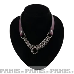 Bullet 69Double Hanging Chain - Choker, Burgandy Chokerit