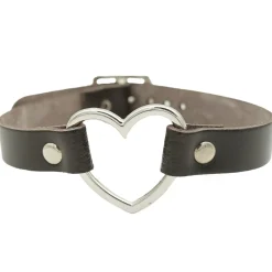 Hot Bullet 69heart fitting - Choker, brown Chokerit|Pride
