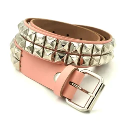 Outlet 2row pyramid baby pink - Niittivyö Pastelligootti|Pride