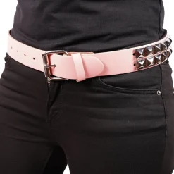 Outlet 2row pyramid baby pink - Niittivyö Pastelligootti|Pride