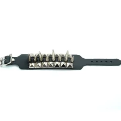 Online 2row small pyramid and 1row small and medium spike - Niittiranneke Nahka- Ja Niittirannekkeet|Punk!