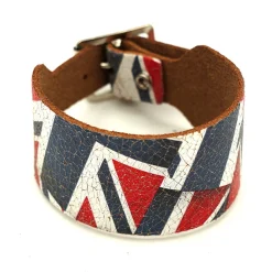 Sale 2 row union jack - Nahkaranneke Nahka- Ja Niittirannekkeet|Punk!