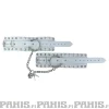 Clearance 2 row with key chain and padlock - Käsiraudat, white Goottikamaa|Pikkutuhmaa