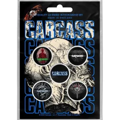 Sale Carcass: Necro Head- Pinssi setti 5kpl Pinssit Ja Rintanapit|Ystävälle