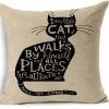 Discount Cat Silhouette - Koristetyynynpäällinen Kissateema|Sisustustekstiilit