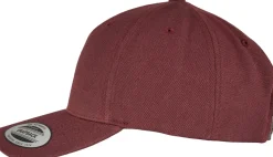 Hot Classics 5-Panel Premium curved visor snapback - Lippis, maroon Lippikset