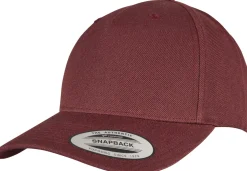 Hot Classics 5-Panel Premium curved visor snapback - Lippis, maroon Lippikset