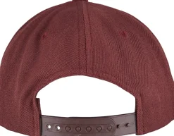 Hot Classics 5-Panel Premium curved visor snapback - Lippis, maroon Lippikset