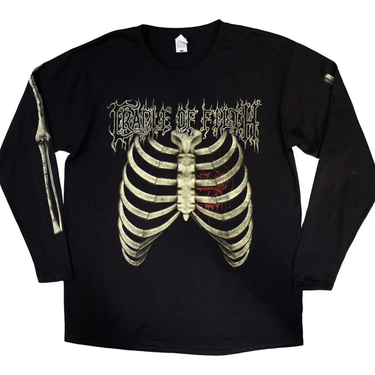 New Cradle Of Filth Skeleton - Pitkähihainen paita Pitkähihaiset Paidat|Bändipaidat