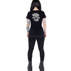 Outlet Cupcake Cult Midnight Kitty - Lady fit T-paita Kissateema|T-Paidat
