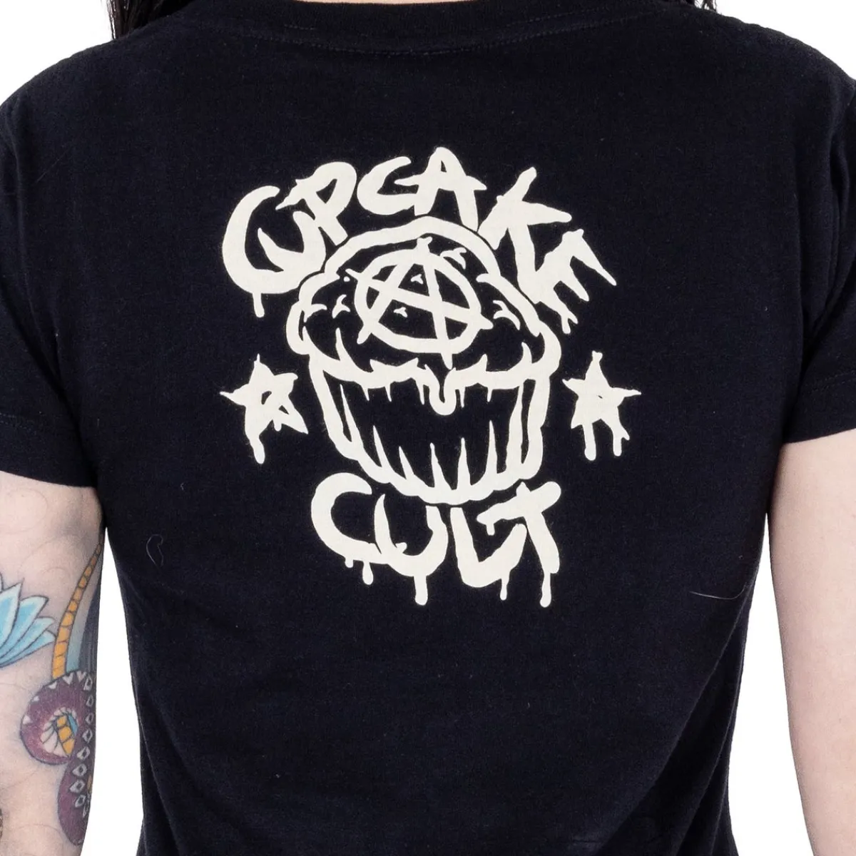 Outlet Cupcake Cult Midnight Kitty - Lady fit T-paita Kissateema|T-Paidat