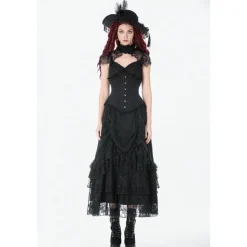 Metal Boned - Underbust korsetti Goottikamaa|Naamiaisasut