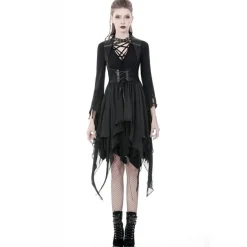 Outlet Punk Asymmetric Chiffon – Liivi Mekot|Goottikamaa