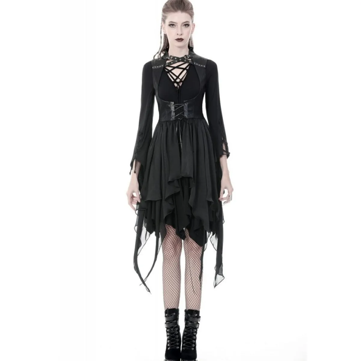 Outlet Punk Asymmetric Chiffon – Liivi Mekot|Goottikamaa