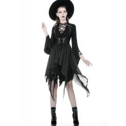 Outlet Punk Asymmetric Chiffon – Liivi Mekot|Goottikamaa
